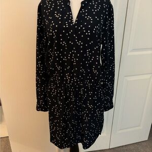 Banana Republic Navy Bird Theme Dress